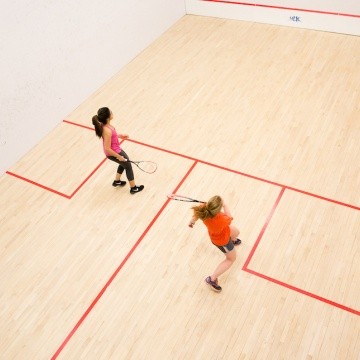 Students playing squash