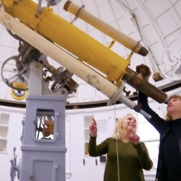 Eight Inch Alvan Clark Equatorial refractor telescope