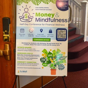 Entrance to the Be Well Money &amp; Mindfulness financial wellness conference.