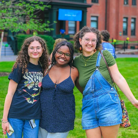 Mount Holyoke College students on the Campus Green