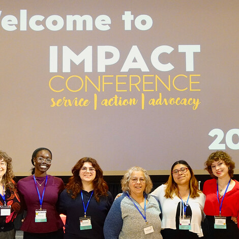Mount Holyoke College students with Maria Cartagena (in the gray and blue shirt, center)