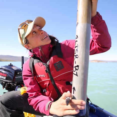 Doing polar fieldwork with her advisor and applied research at the Five Colleges gave Heidi Roop ’07 an invaluable glimpse into what has become her life as a climate scientist. Photo credit: Jason Briner