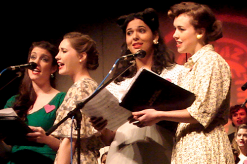 Singers in the 2013 "Big Broadcast!”  Photo by Olivia Lammel ’14