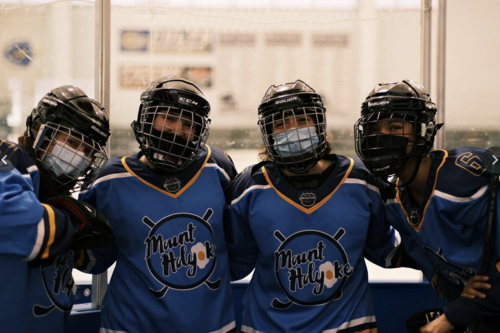 Members of the Mount Holyoke Club Ice Hockey Team