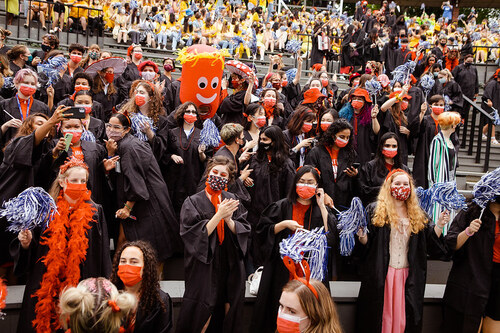 Red Pegasus seniors during Convocation 2021