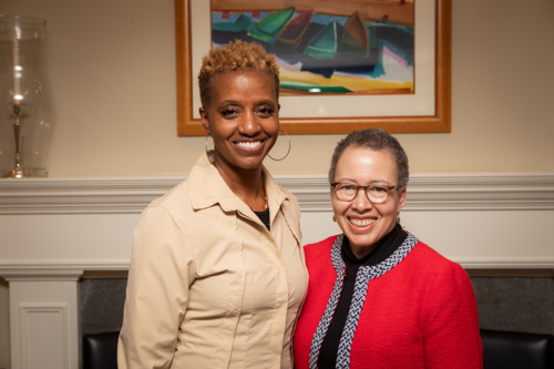 Tara Roberts ’91 and Dr. Beverly Daniel Tatum