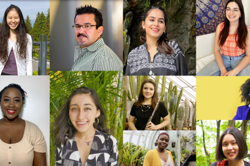 Collage of students and faculty portraits