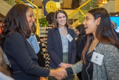 Mona Sutphen ’89 with Sriya Pradham ’19