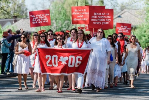 The class of 2006 marching in the 2019 Laurel Parade