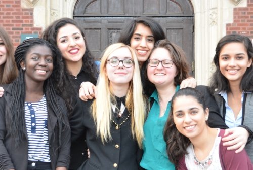 A group of Mount Holyoke students