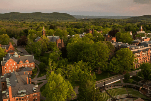 Drone view of campus