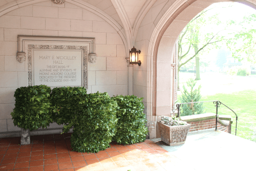 The laurel chain wound up outside of Mary Woolley Hall ready for the Laurel Parade