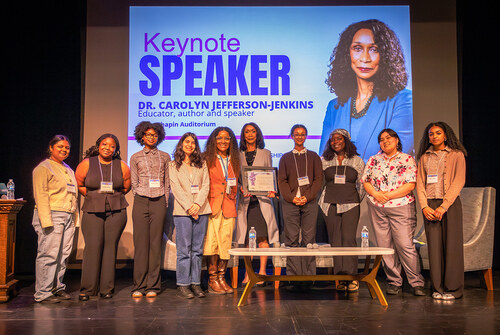 Dr. Carolyn Jefferson-Jenkins, Latrina Denson, and students on stage together for TOCLC 2026