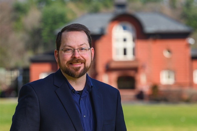 Bryan Hunter at Mount Holyoke College, taken by Max Wilhelm