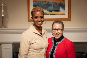 Tara Roberts ’91 and Dr. Beverly Daniel Tatum