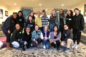 Students and facilitators at the Weekend Dialogue event.