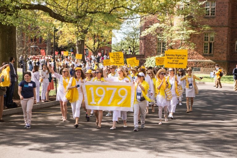 The class of 1979 marching in the 2019 Laurel Parade