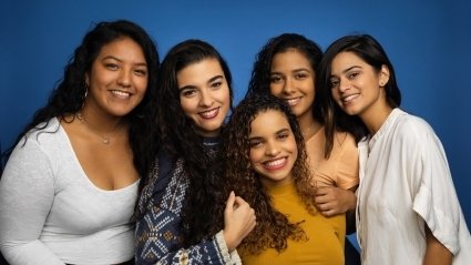 Group photo: Adelita Simon ’19, Virginia Guerra ’19, Yaendy Matos ’19, Zashira Arias ’19 and Crystal Roman ’19.