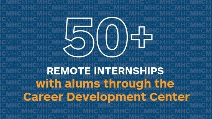 Infographic: 50+ Remote internships with alums through the Career Development Center