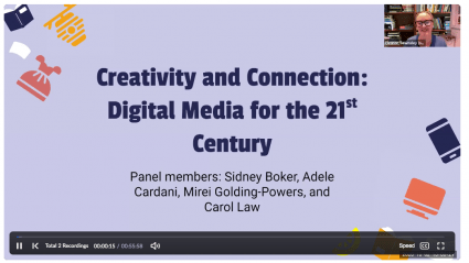 Eleanor Townsley moderated a panel on digital media.