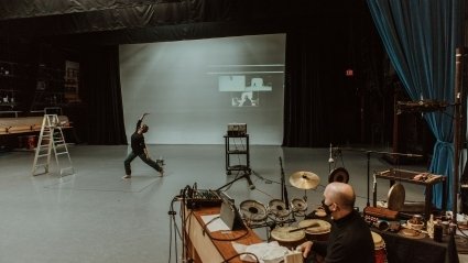 Barbie Diewald moves through choreography in the dance studio.