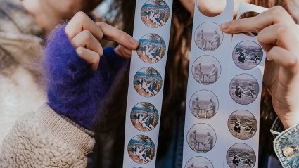 Mountain Day 2018 - Sheets of button possibilities are displayed.