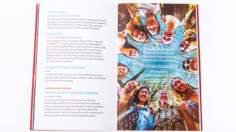 Samples of the work that won a 2019 UCDA award: Traditions booklet