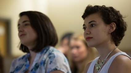 Students listening to a lecture