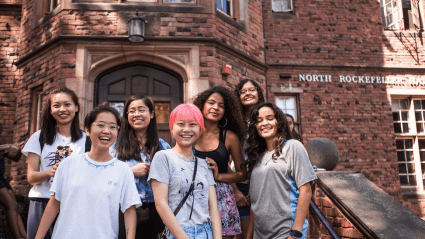 A group of new students during the early days of Orientation