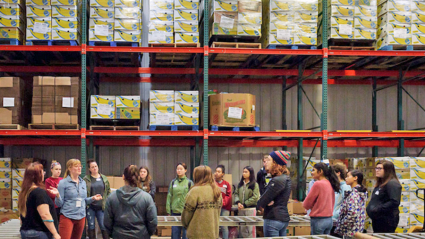 Students at The Food Bank of Western Massachusetts