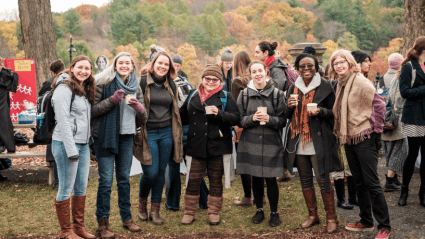 Students enjoying ice cream on Founder’s Day 2017