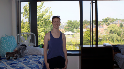 First-year Lisa Garrity on move-in day