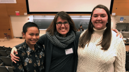 Mayang Hasibuan ’18, Professor Camp and Megan Littlehale ’19