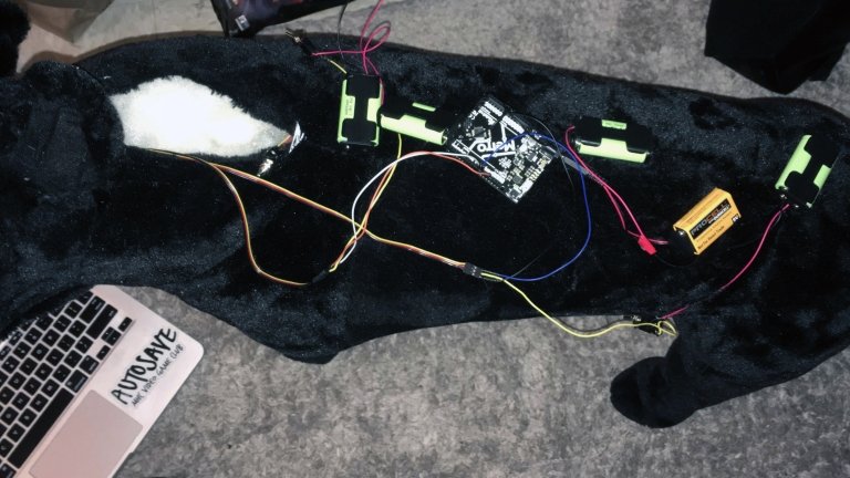 The circuits inside a robot dog