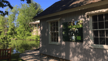 Stony brook pump house where a water gauge in installed