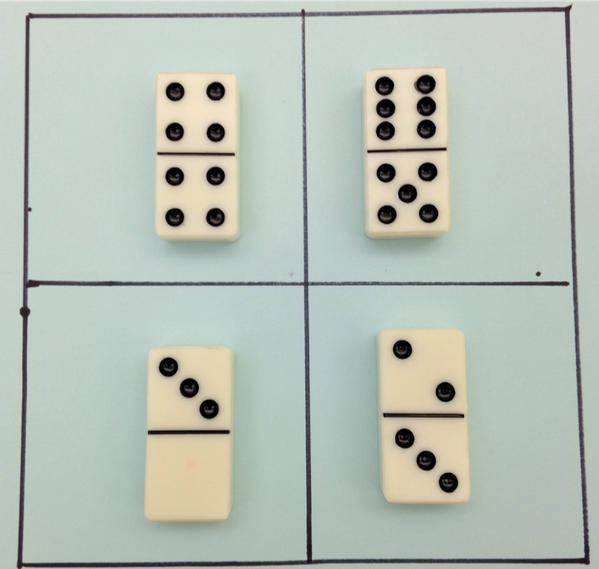 Dominoes in a set of squares from Which One Doesn't Belong (Image #15)