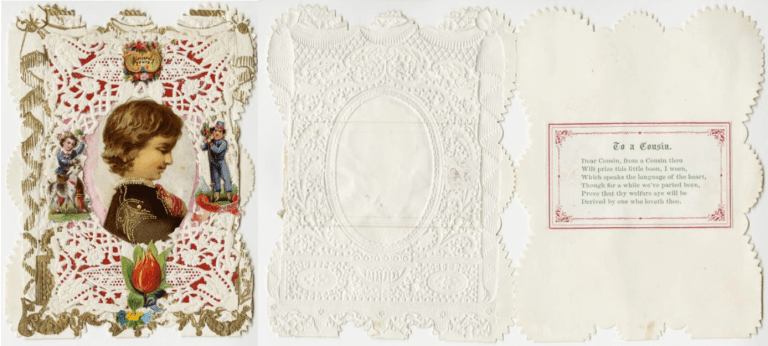 The valentine "Sincerely Yours" designed by Esther Howland