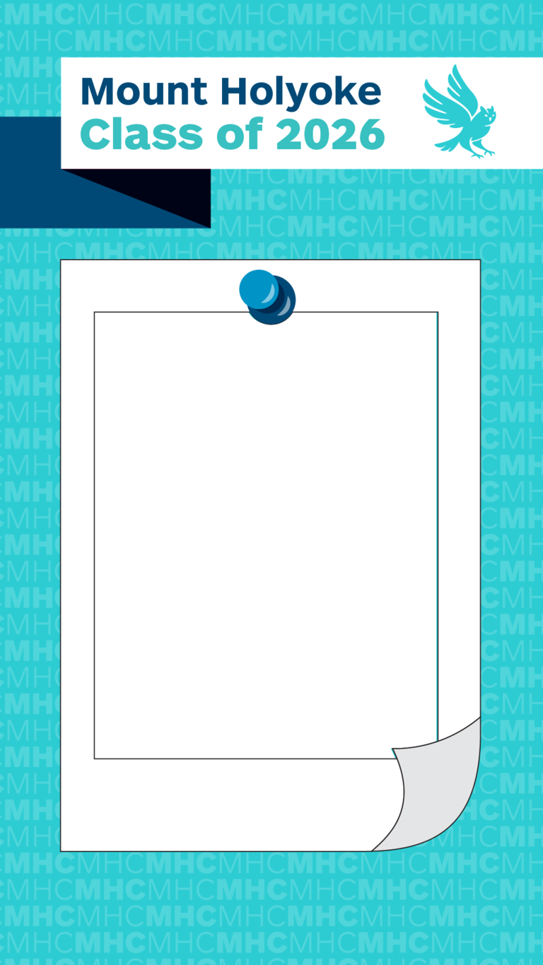 Mount Holyoke College class of 2026 - Pinboard photo frame for the Teal Owls - Professional & Graduate students