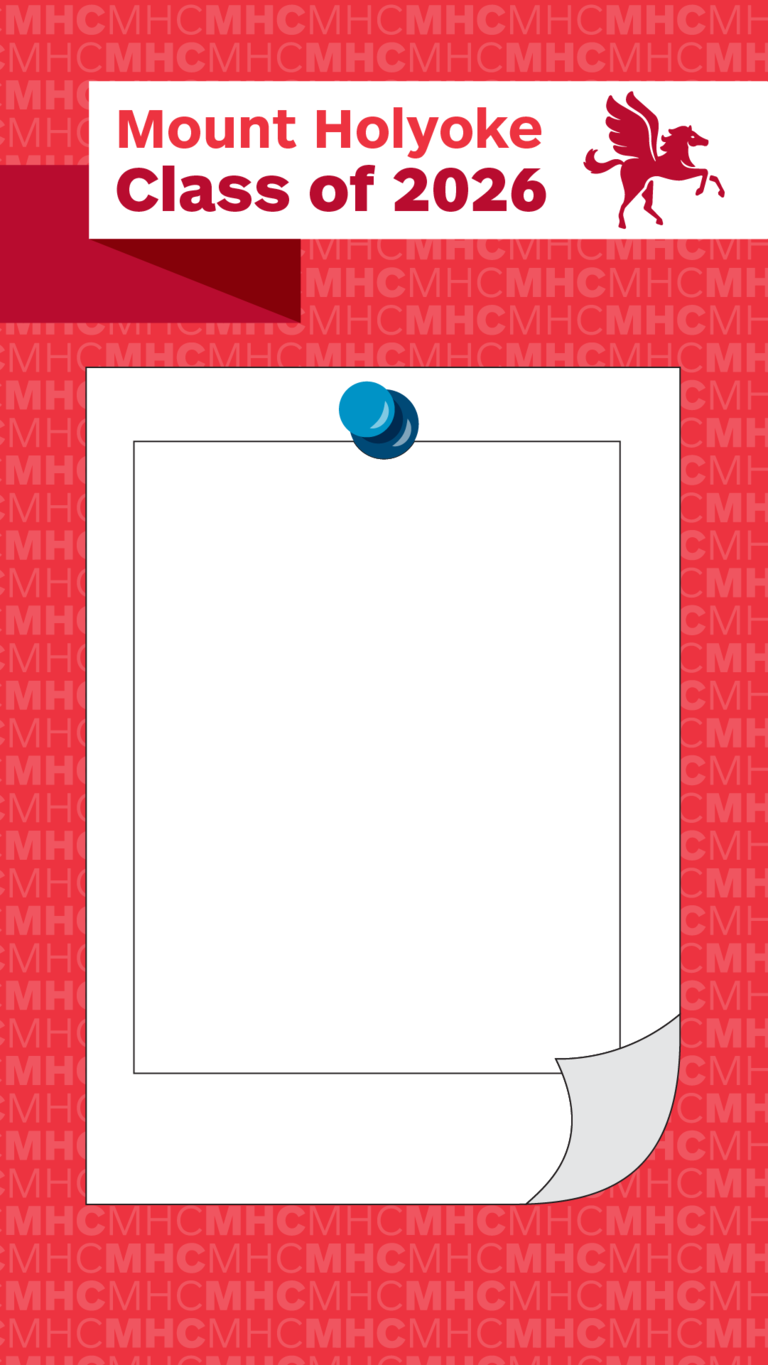 Mount Holyoke Class of 2026 Red Pegasus Pinboard Frame