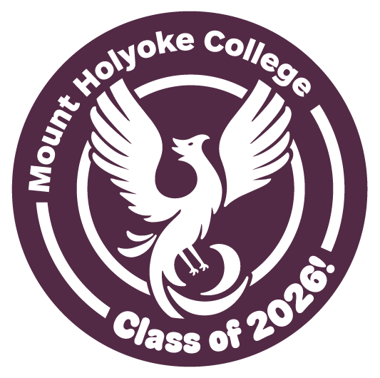 Mount Holyoke College - Class of 2026! - Purple Phoenix sticker design