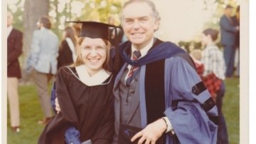 Carolyn Brown ’73 with Professor William McFeely