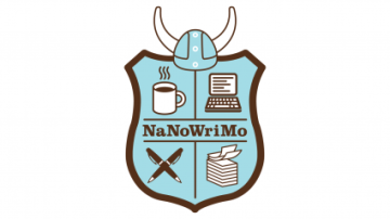 National Novel Writing Month Logo with the shield