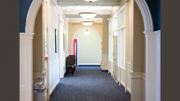 An archway in Mead Hall after renovations