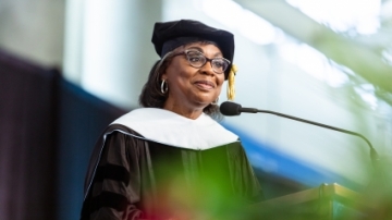 Anita Hill, world-renowned legal scholar, talked about the audacity of dreams at the 2020 Commencement ceremony