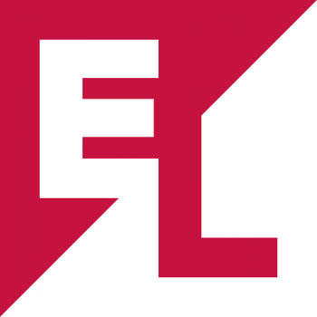 EL Education Logo - a white "E" on a red background and a red "L" on a white background
