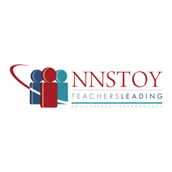 NNSTOY Logo with three person icons and the words: NNSTOY Teachers Leading: Policy, Practice, Advocacy