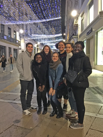 A group of students during orientation of the Montpellier program in France