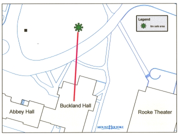Buckland Hall fire safety location