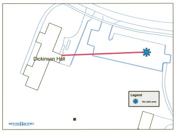 Dickinson Hall fire safety location