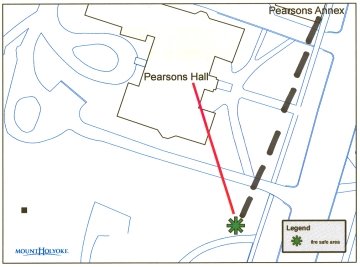 Pearsons Hall fire safety location